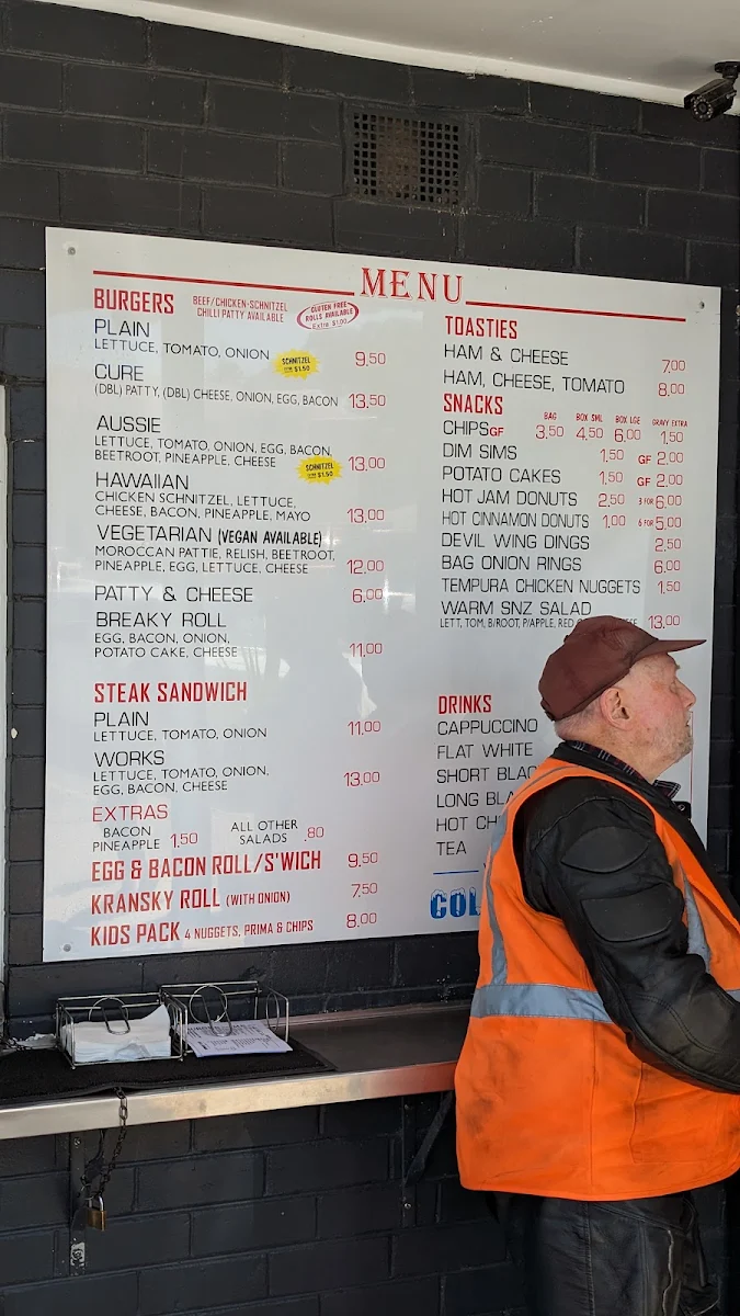 Menu, Burger Me Seymour