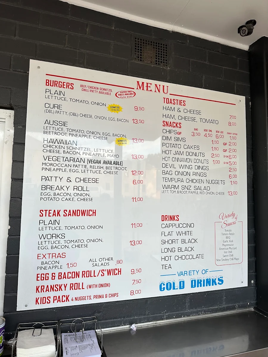 Menu, Burger Me Seymour