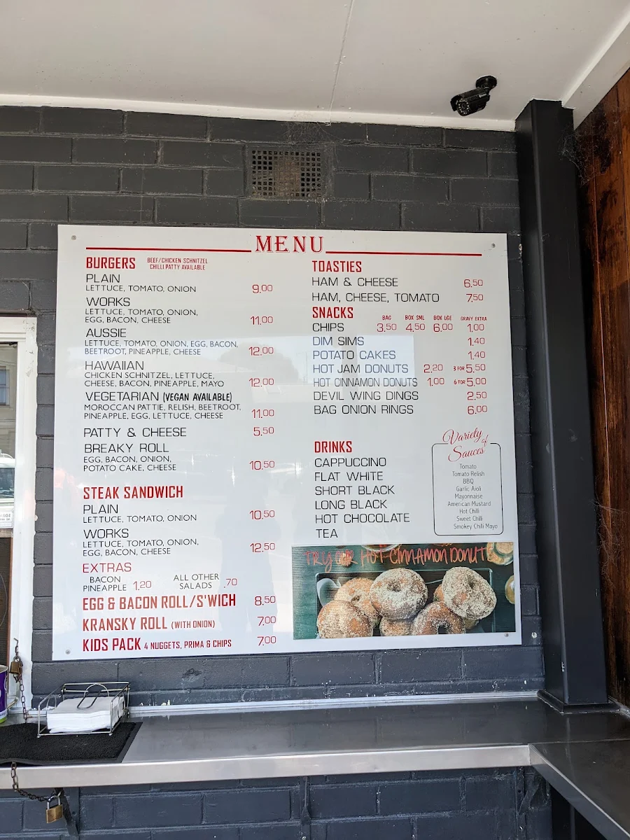 Menu, Burger Me Seymour