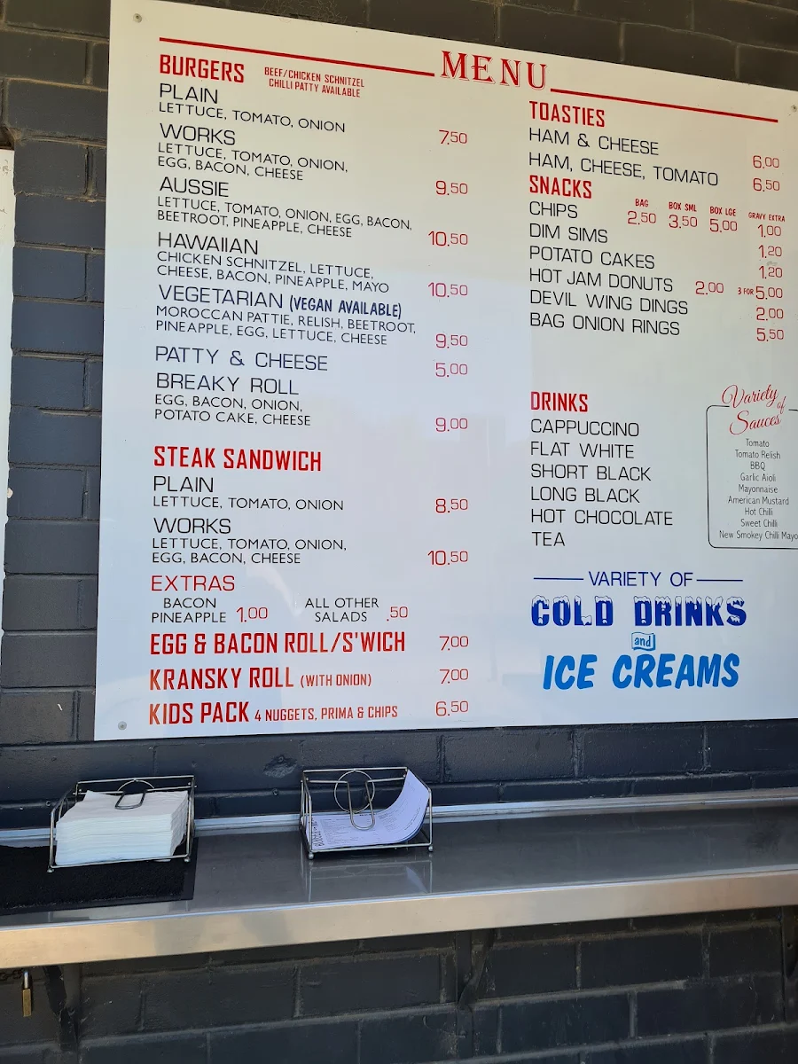 Menu, Burger Me Seymour