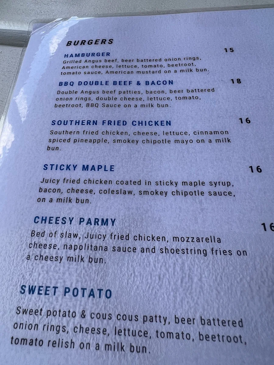 Menu, Golly Gosh!