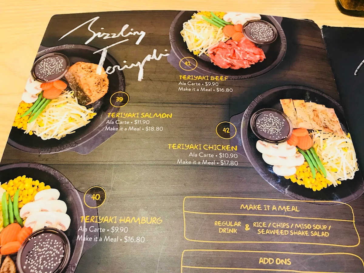 Menu, Pepper Lunch Express City Cross Adelaide