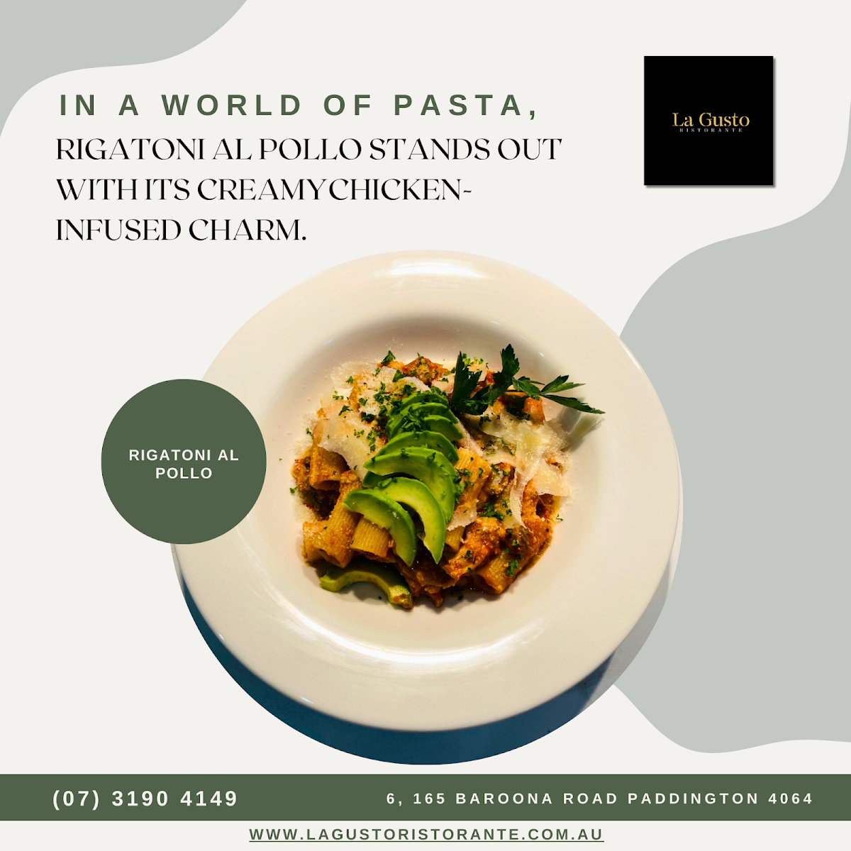 Menu, La Gusto Ristorante