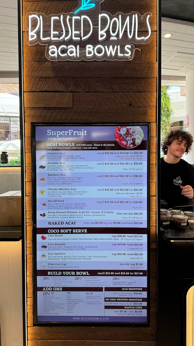 Menu, Blessed Bowls