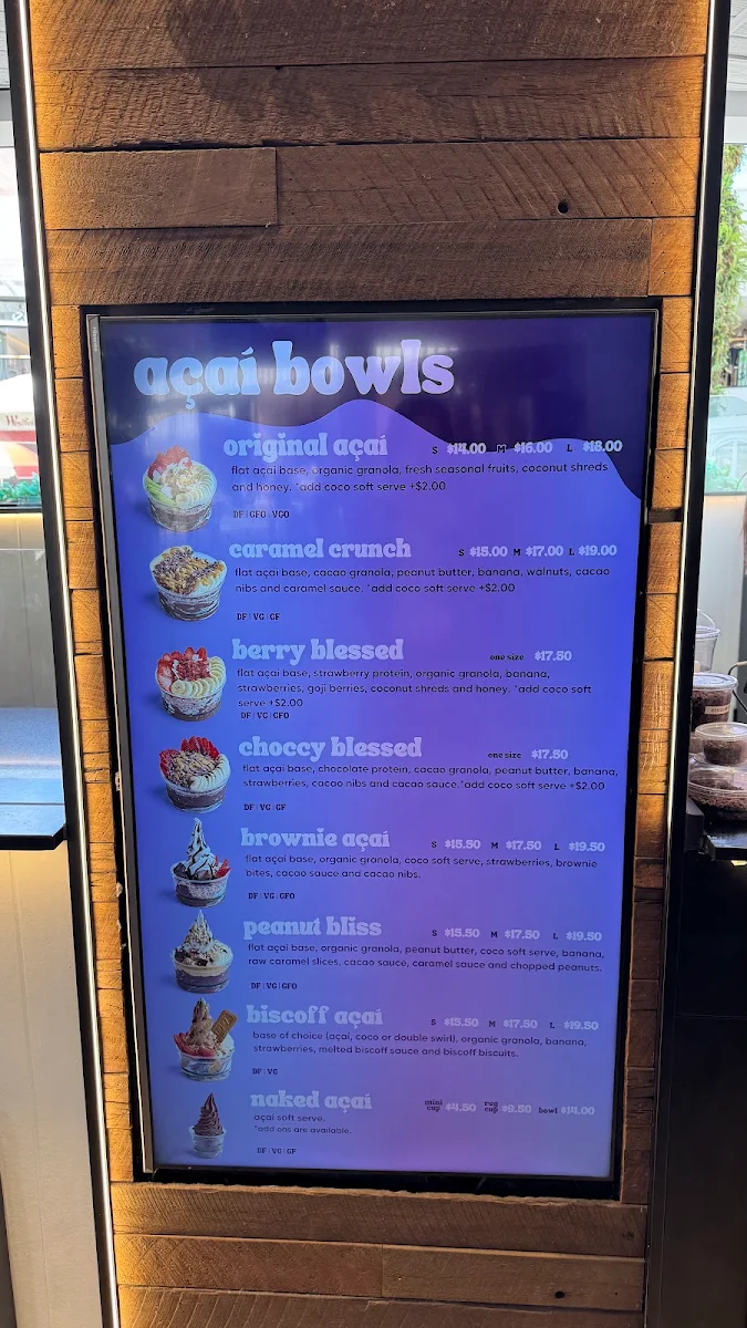 Menu, Blessed Bowls