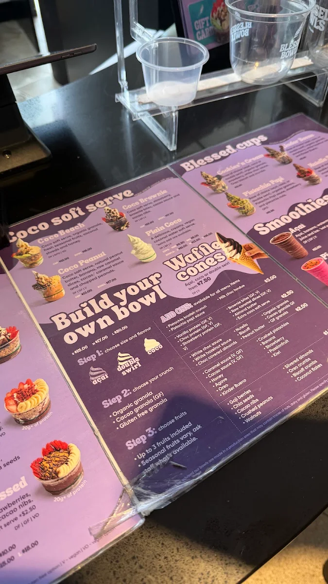 Menu, Blessed Bowls