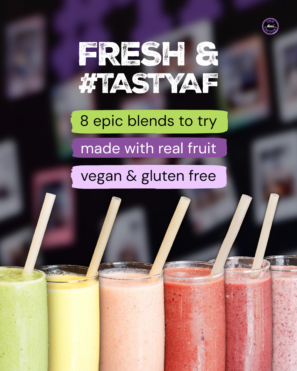 Menu, The Acai Factory