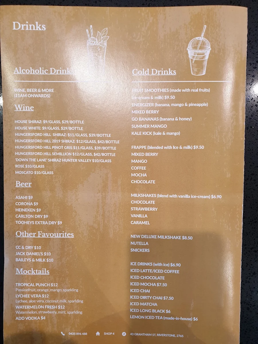 Menu, Blend@Grantham Cafe Restaurant