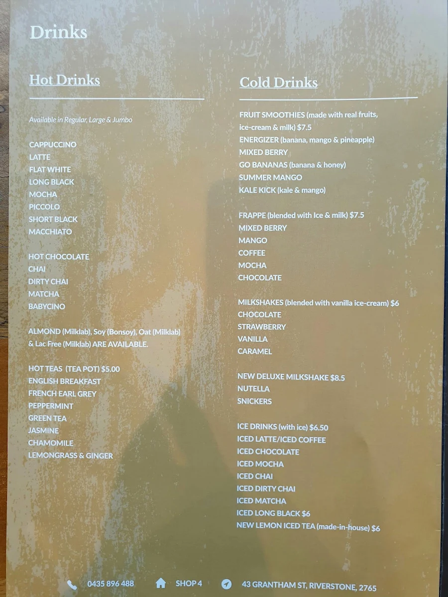 Menu, Blend@Grantham Cafe Restaurant