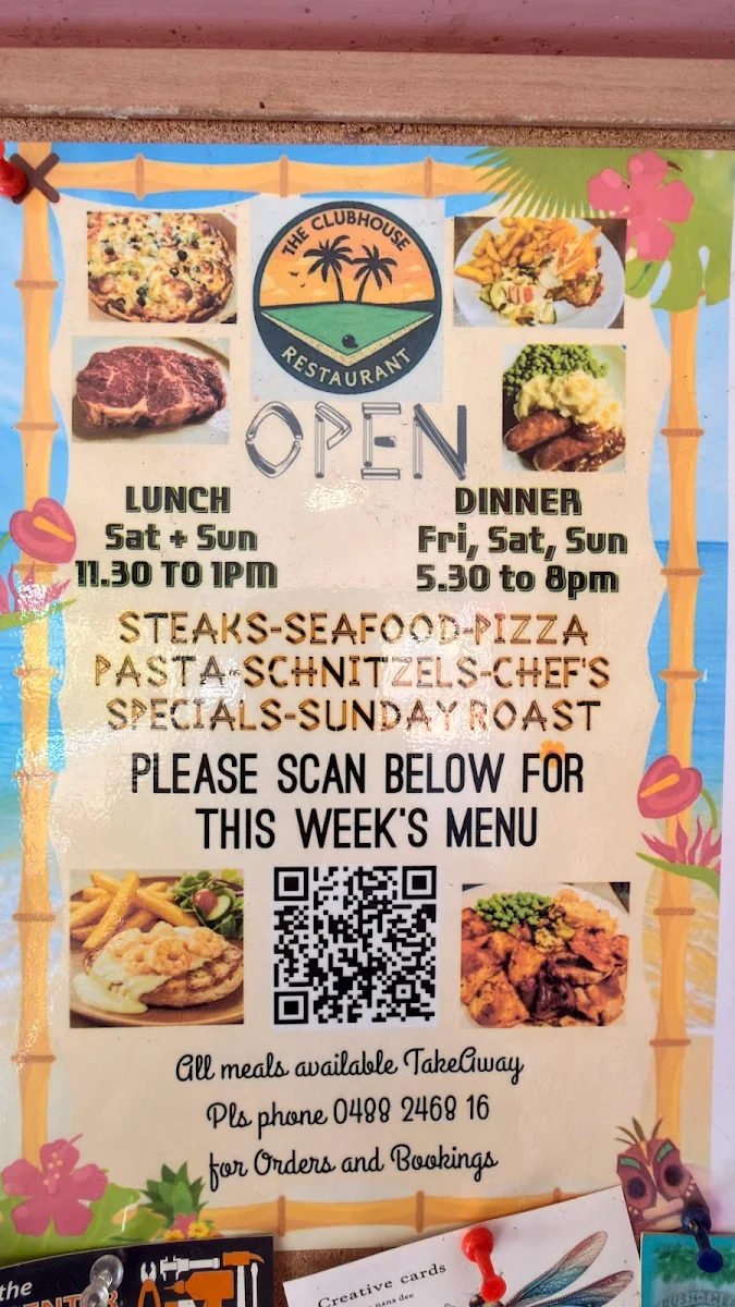 Menu, The Pink House