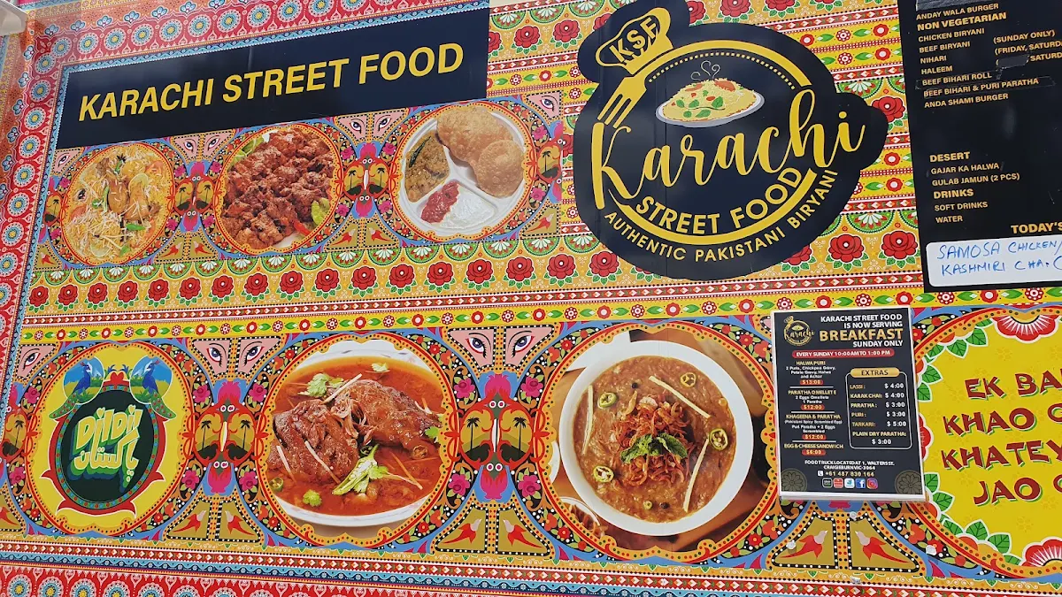 Menu, Karachi Street Food Truck (Craigieburn)