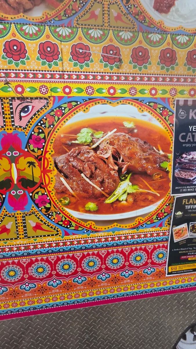 Menu, Karachi Street Food Truck (Craigieburn)