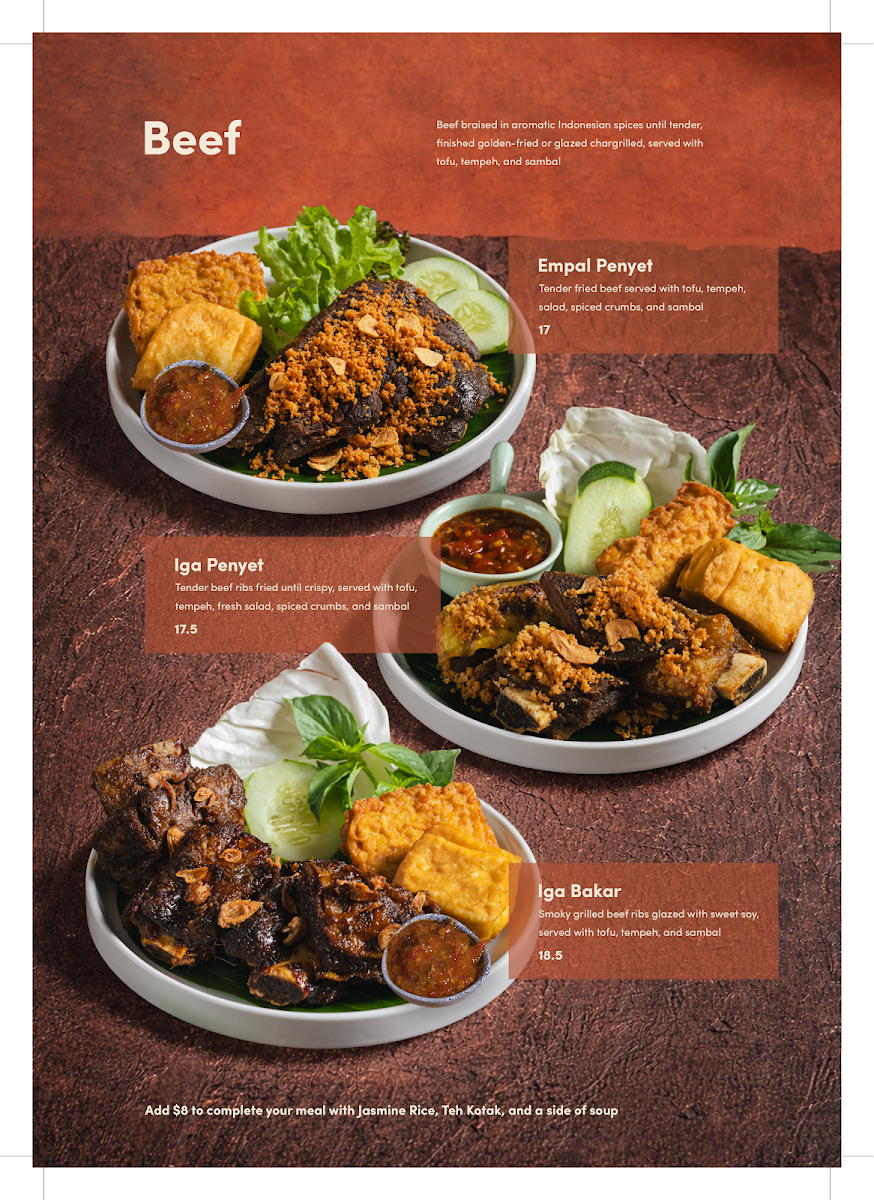 Menu, Ayam Penyet RIA CBD