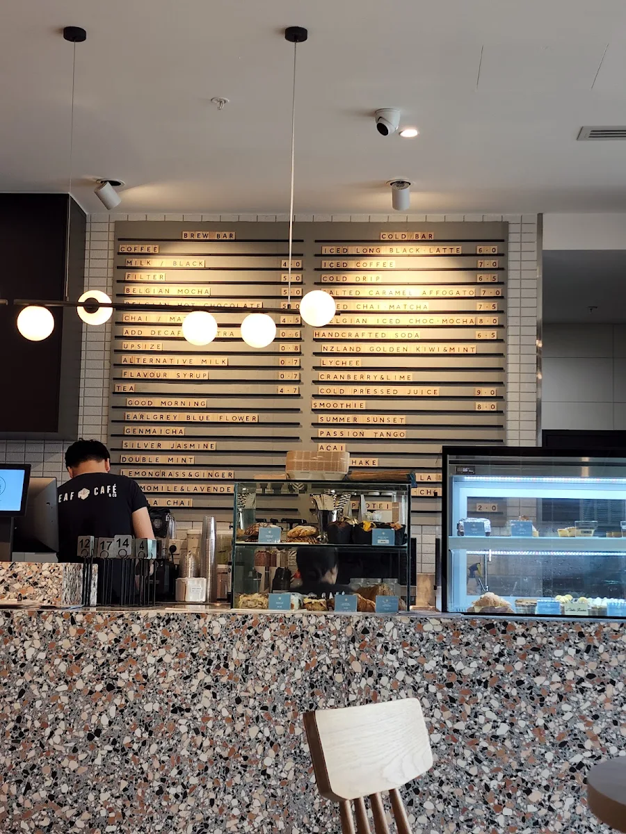 Menu, Leaf Cafe & Co Westmead