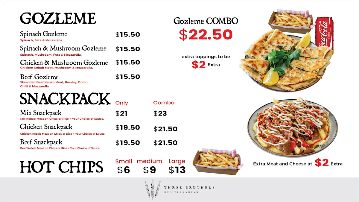 Menu, The Three Brothers