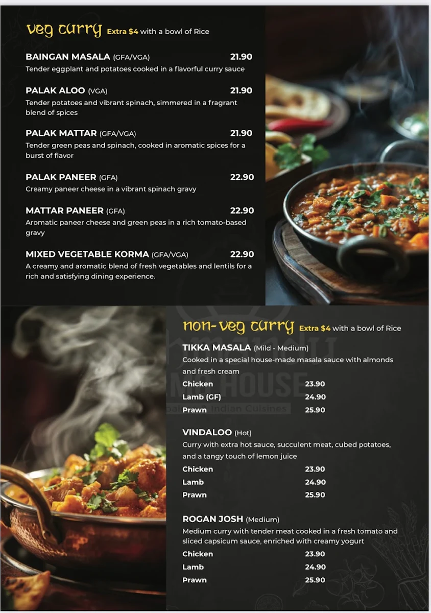 Menu, The Kathmandu Momo House Nepalese and Indian Cusines