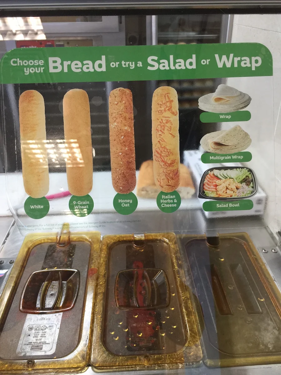 Menu, Subway