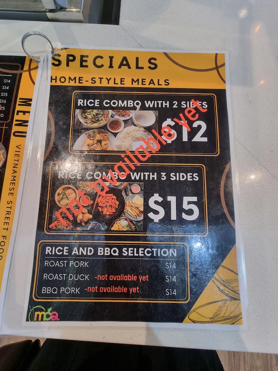Menu, MCQ Vietnamese Street Food