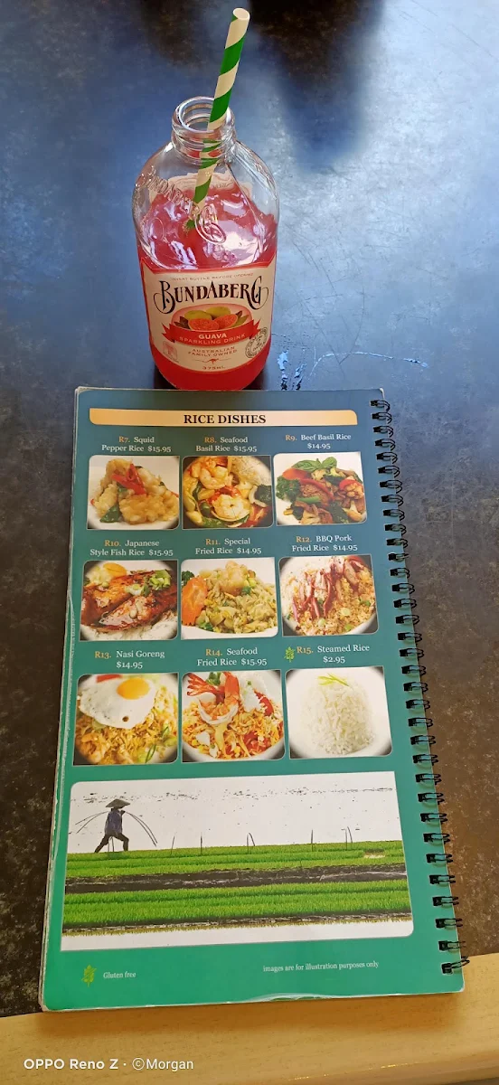 Menu, Han's Cafe