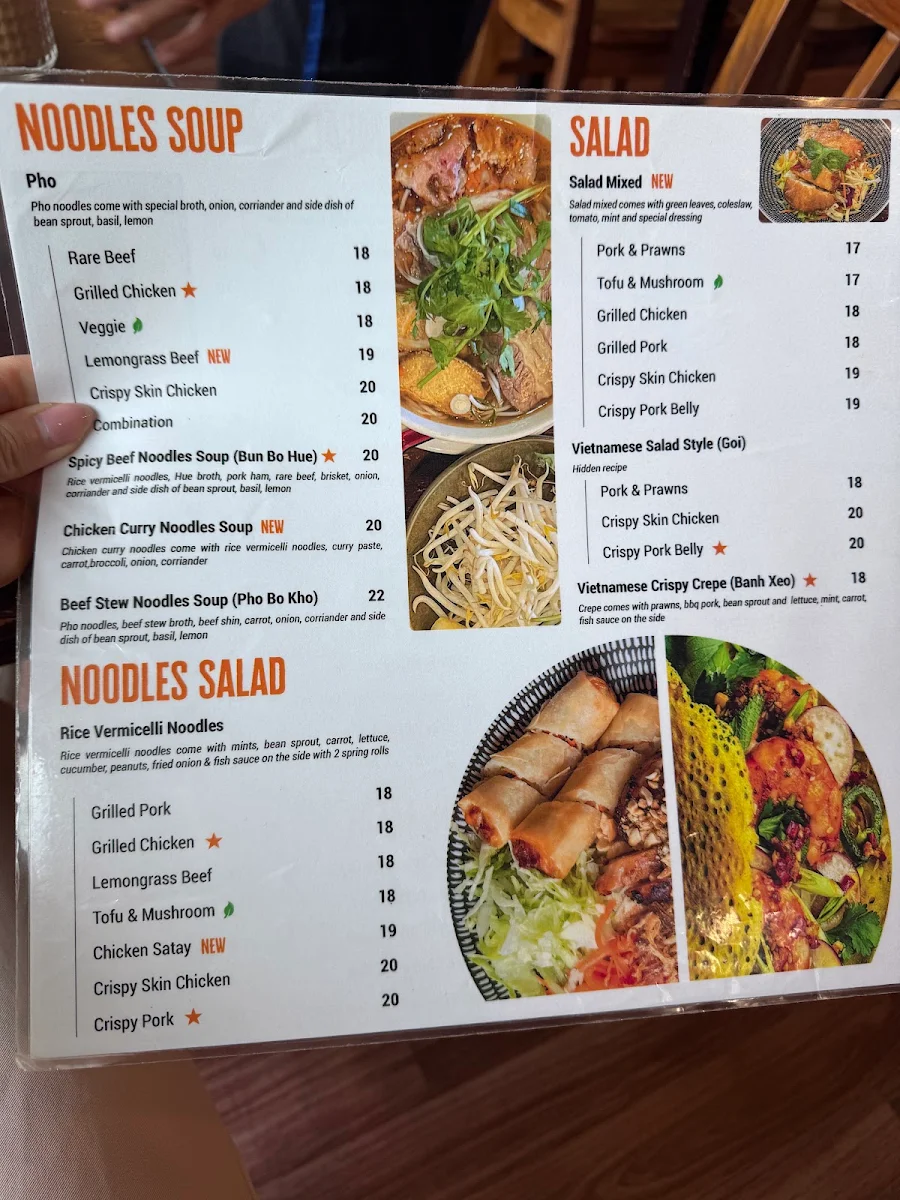 Menu, An Cafe Vietnamese Street Food