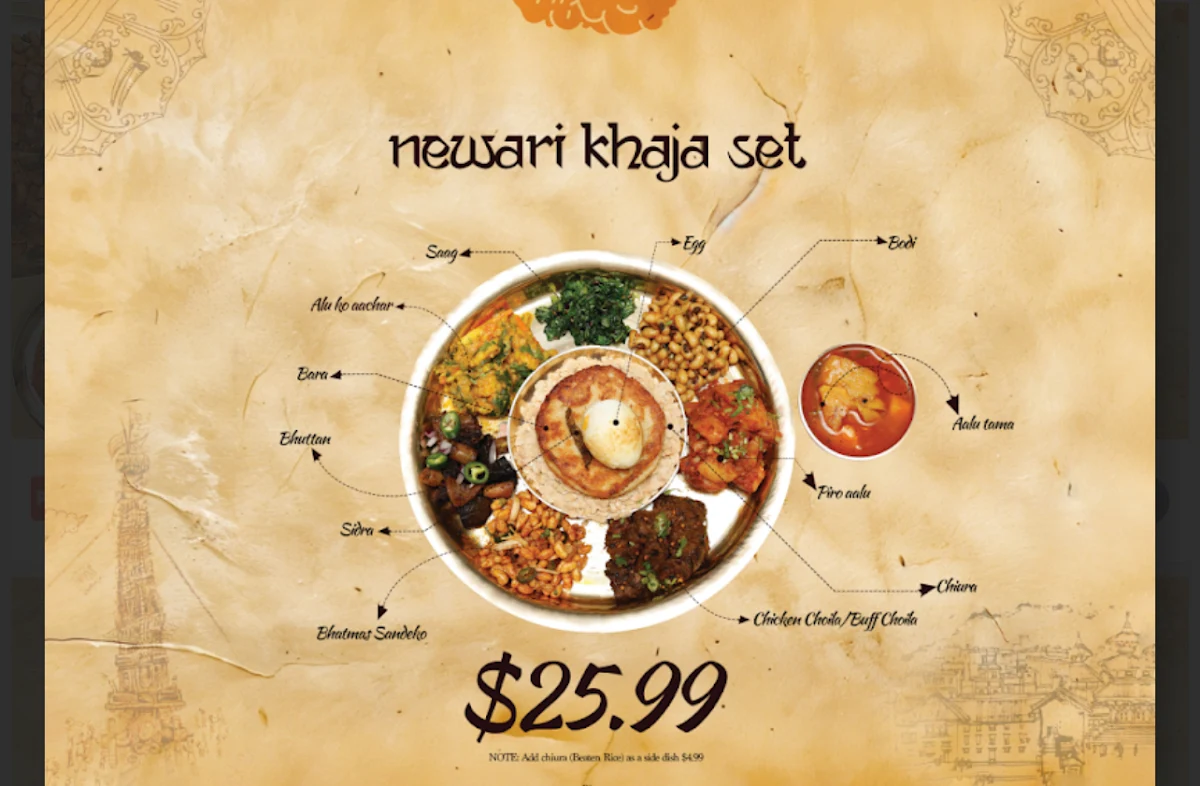 Menu, Maicha - Nepalese Restaurant