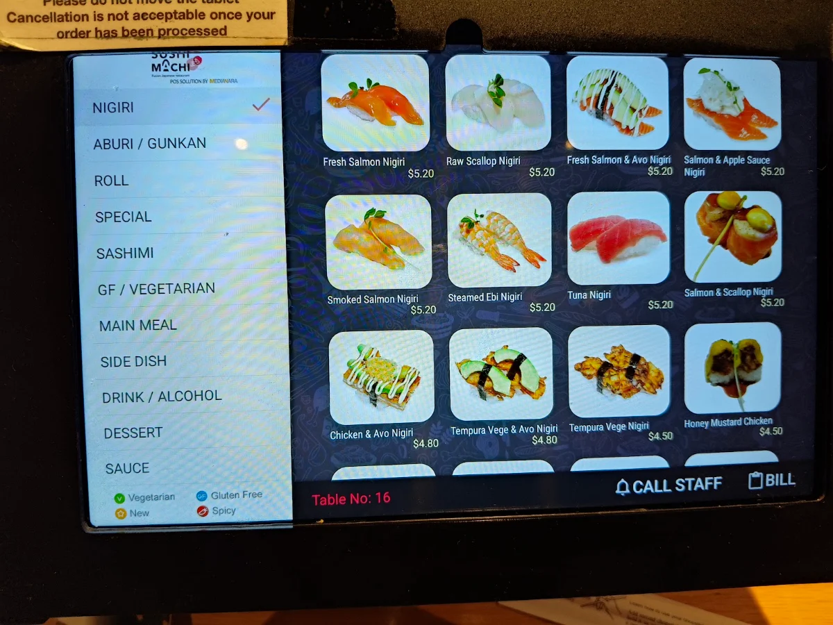 Menu, Vapiano Grand Central