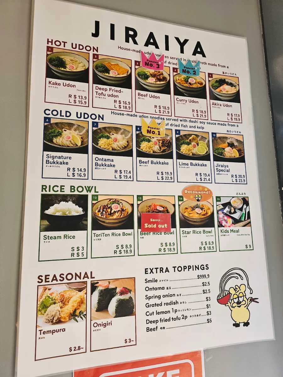 Menu, JIRAIYA