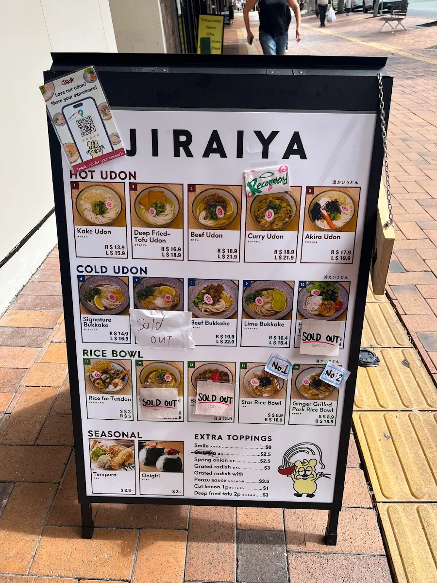 Menu, JIRAIYA