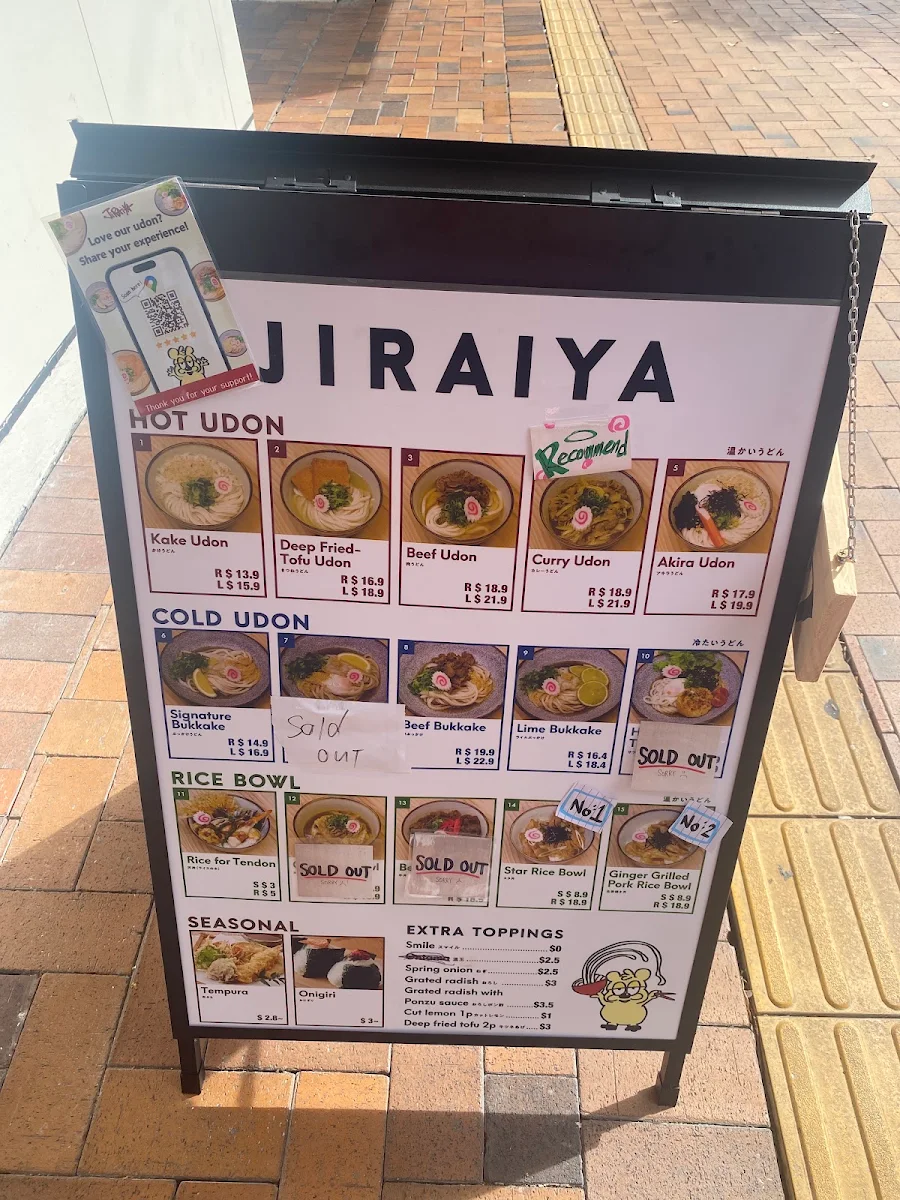 Menu, JIRAIYA