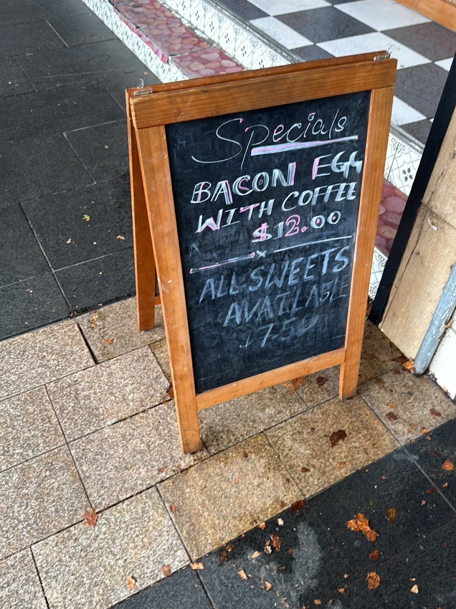 Menu, Cafe Glory and foods