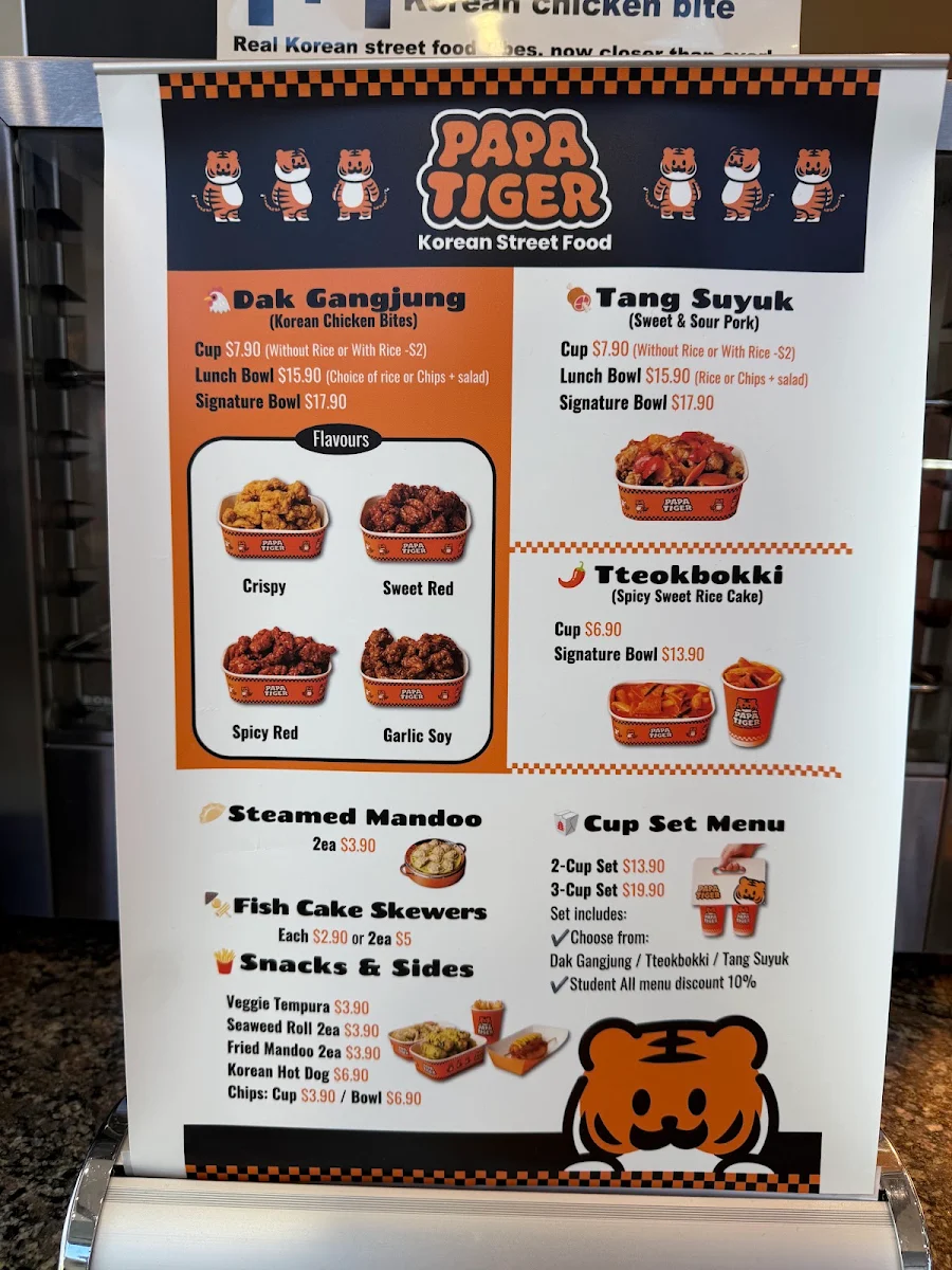 Menu, PAPA TIGER