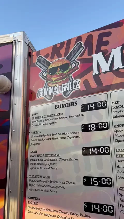 Menu, Criminal Grillz