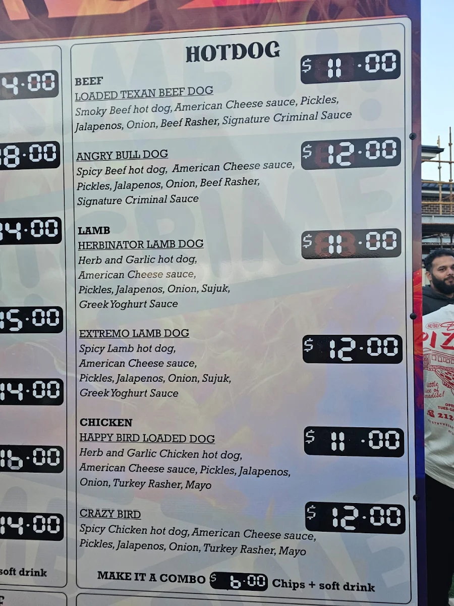 Menu, Criminal Grillz