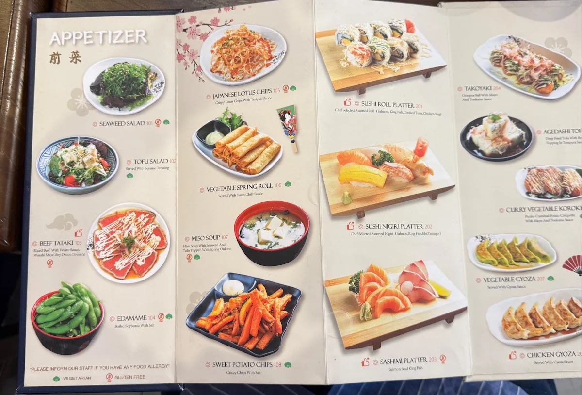 Menu, Oshima Mooroolbark All You Can Eat