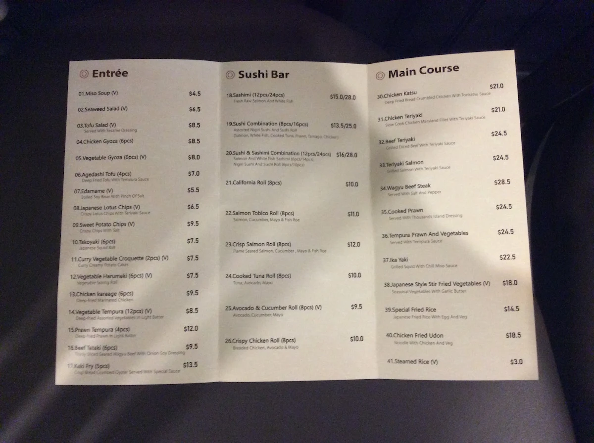 Menu, Oshima Mooroolbark All You Can Eat