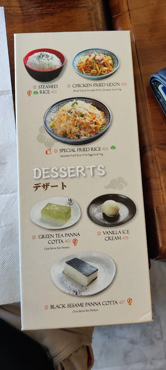 Menu, Oshima Mooroolbark All You Can Eat