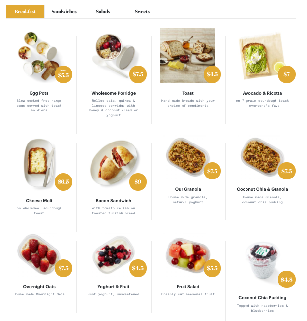 Menu, EARL Canteen - 567 Collins St