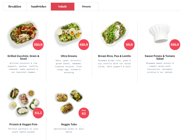 Menu, EARL Canteen - 567 Collins St