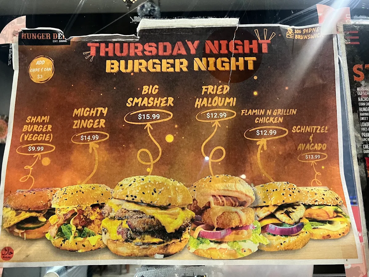 Menu, Hunger Den