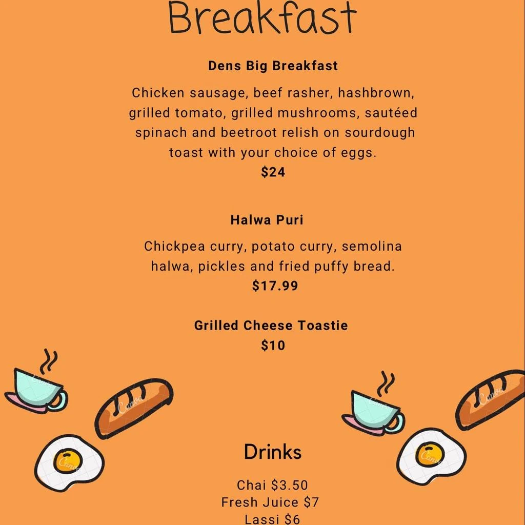 Menu, Hunger Den
