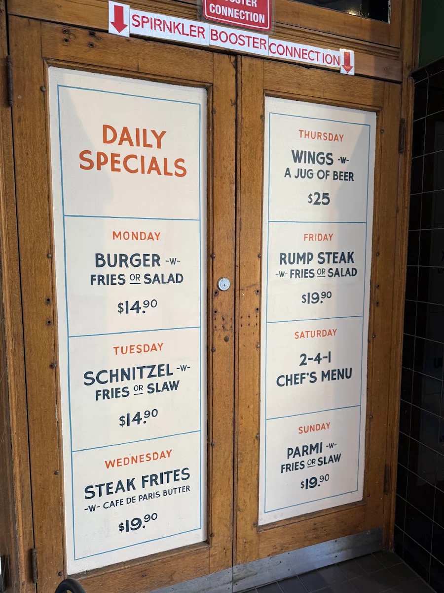 Menu, The Edinburgh Castle Hotel