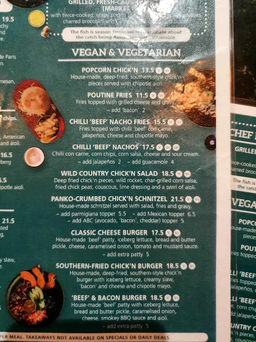Menu, The Kent Hotel