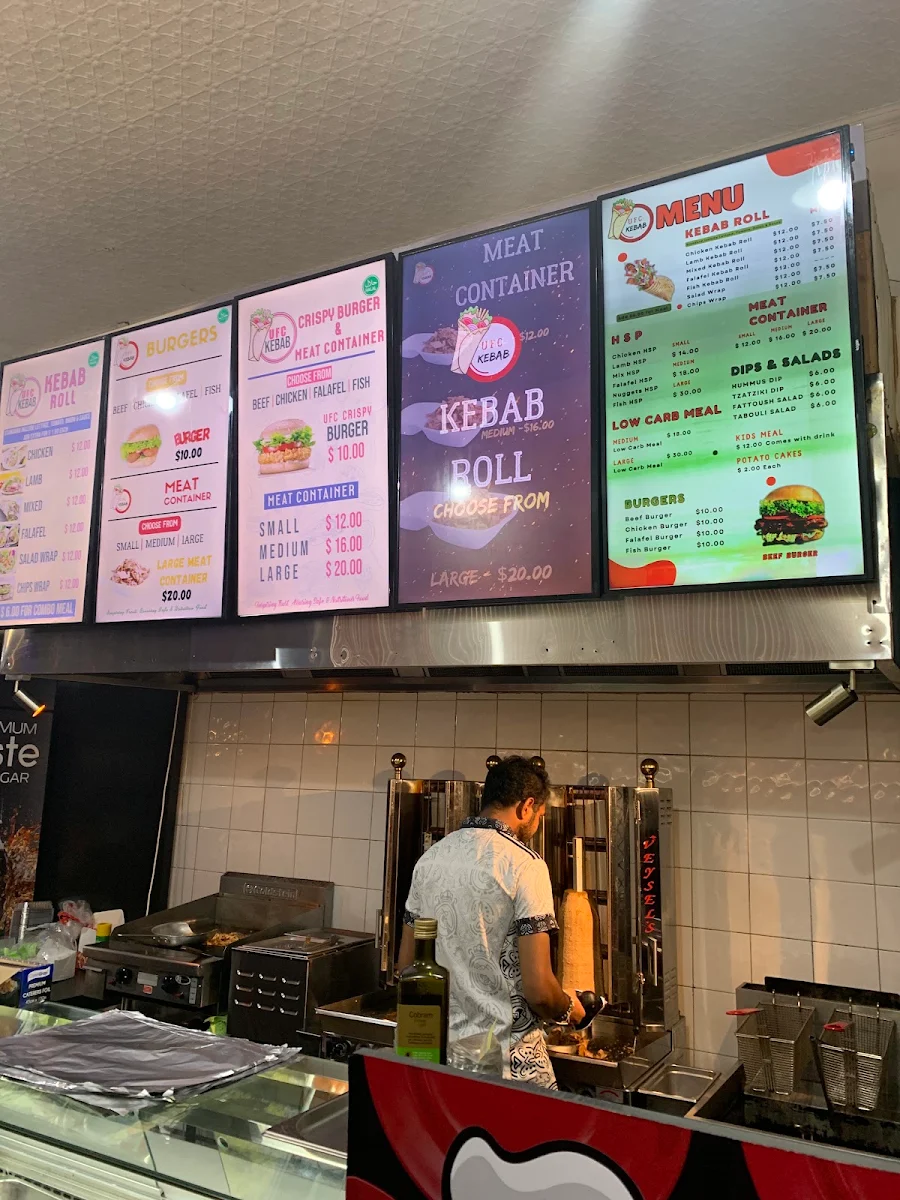 Menu, UFC Kebab