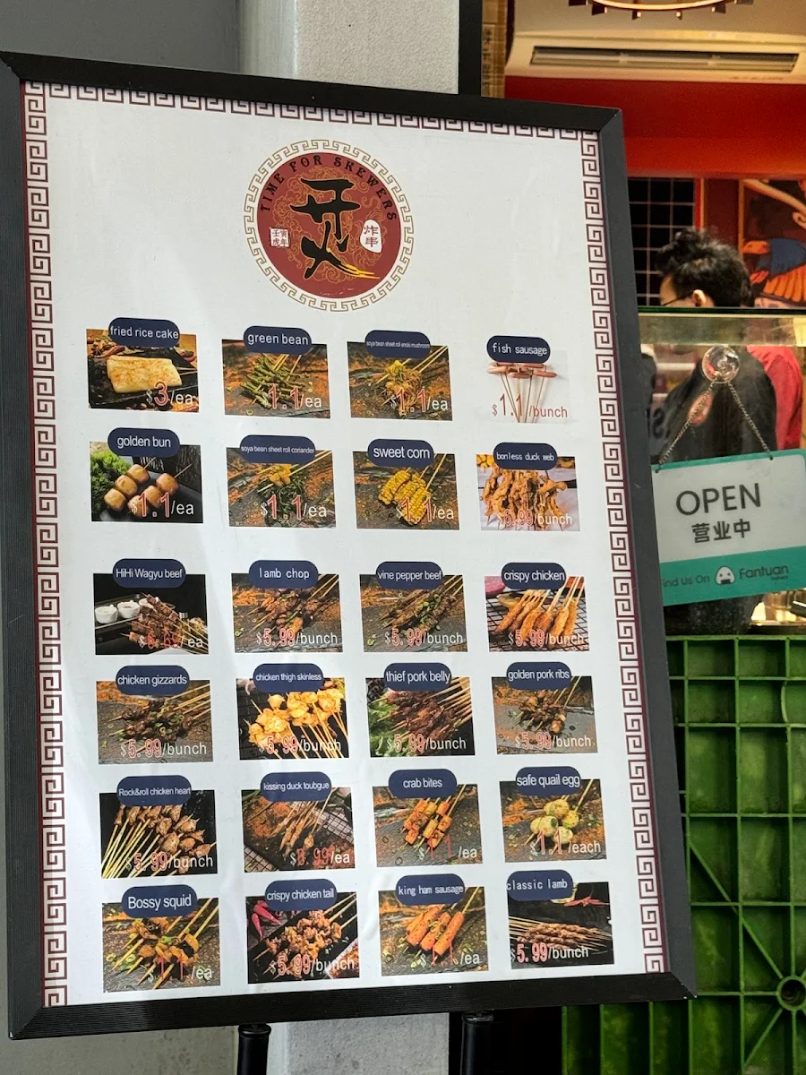 Menu, Time For Skewers