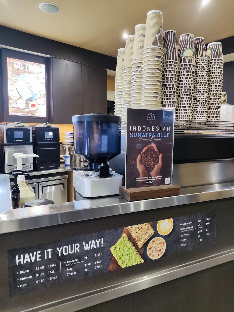 Menu, Zarraffa's Coffee Mango Hill