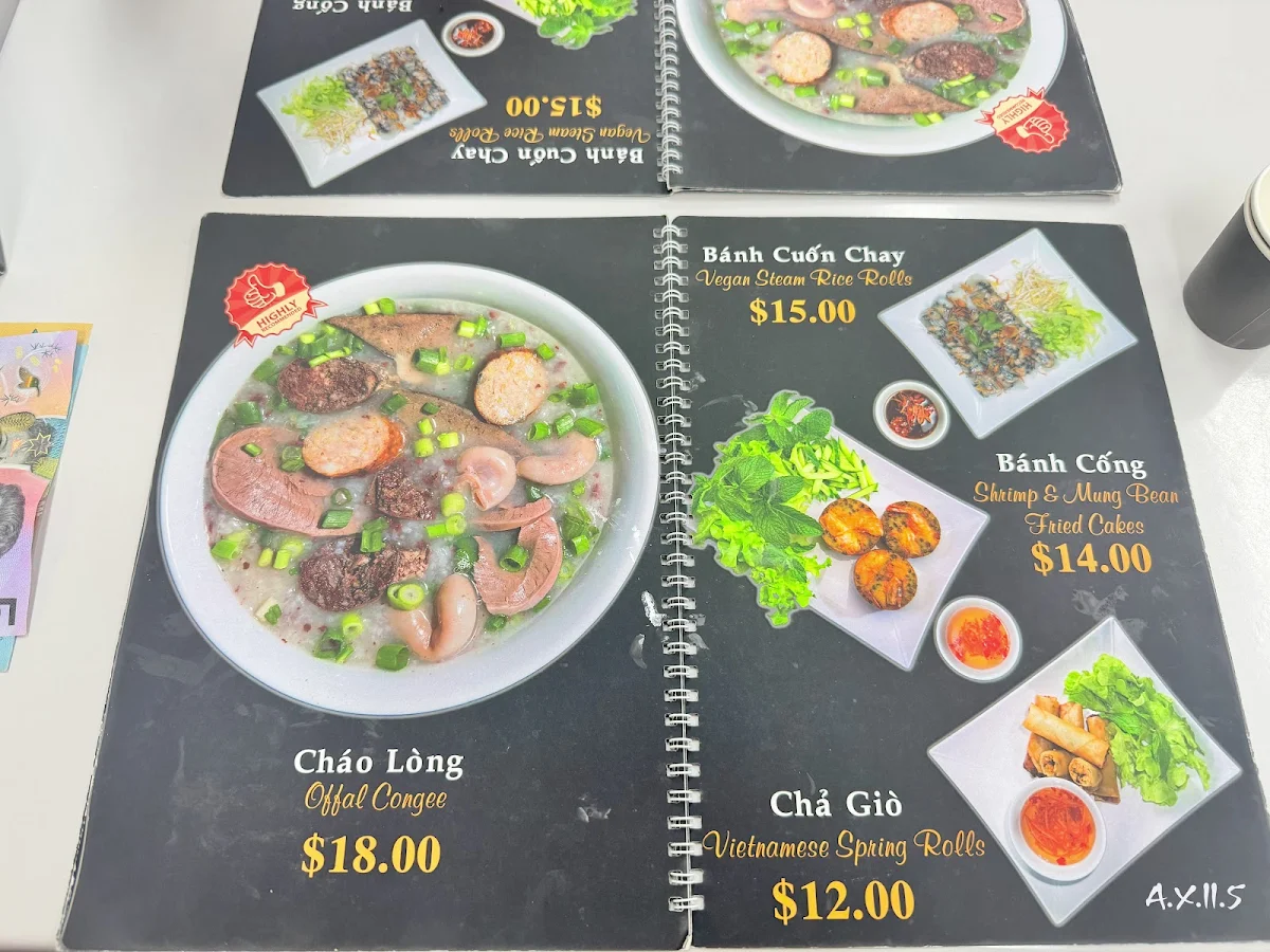 Menu, Banh Cuon Kim Thanh Bankstown