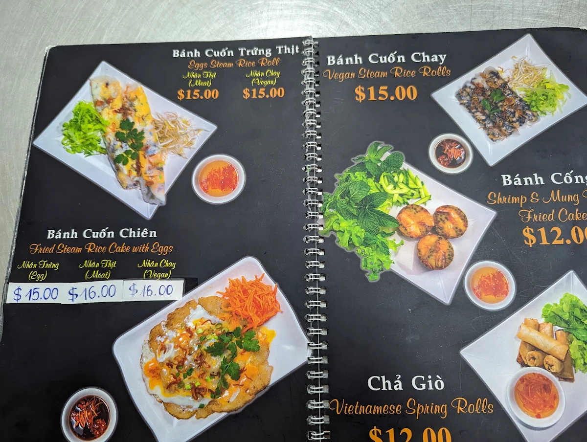 Menu, Banh Cuon Kim Thanh Bankstown