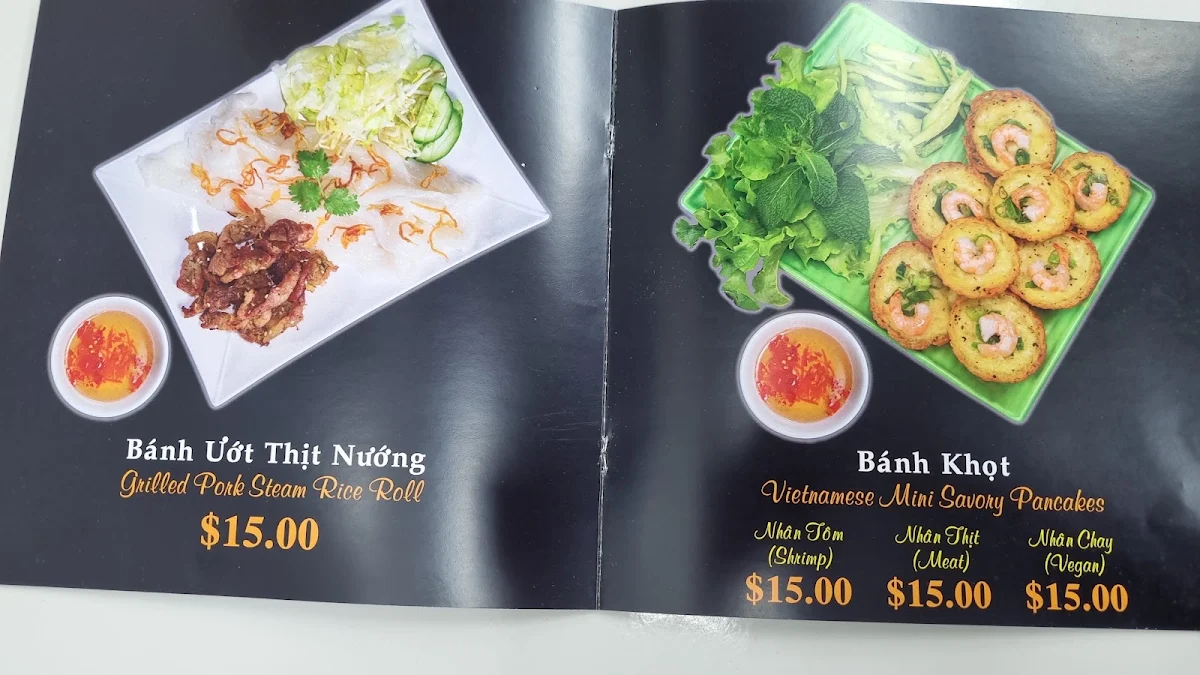 Menu, Banh Cuon Kim Thanh Bankstown