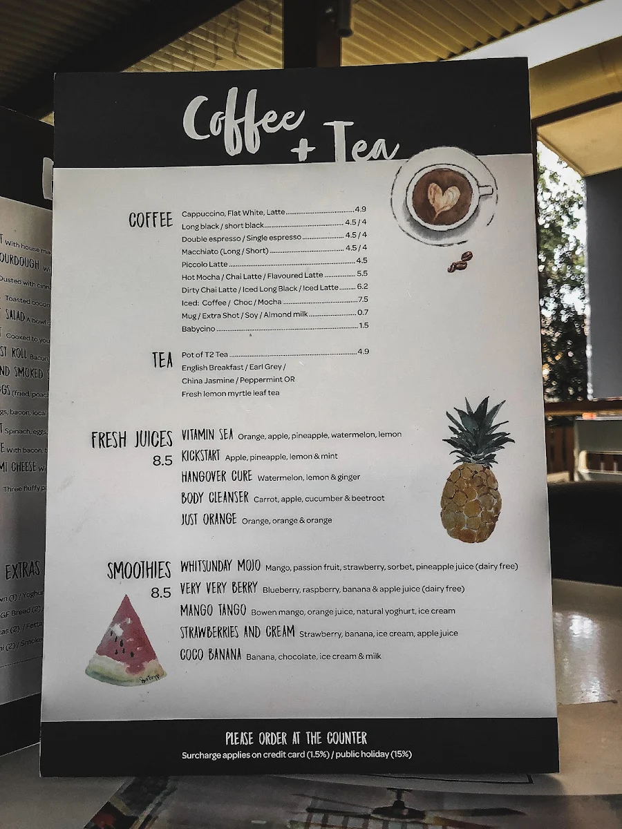 Menu, Village Cafe Restaurant & Bar