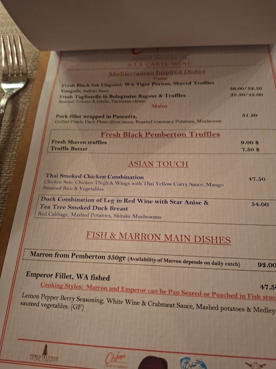 Menu, Chefingo's Restaurant & Wine Lounge